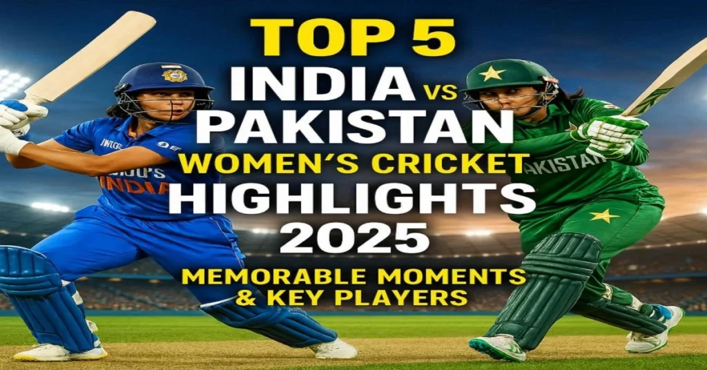 Top 5 highlights from India vs Pakistan Women’s Cricket 2025 featuring memorable moments and key players