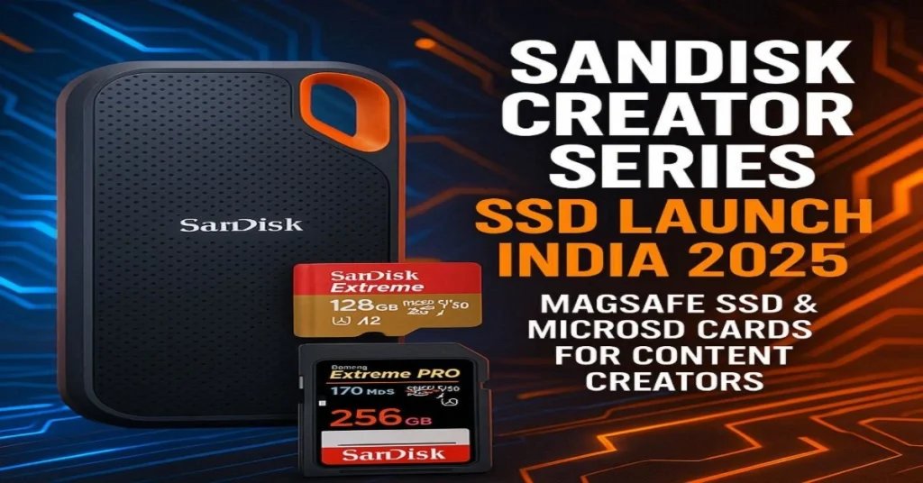 SanDisk Creator Series MagSafe SSD Launch India 2025 – Portable & High-Speed Storage for Content Creators