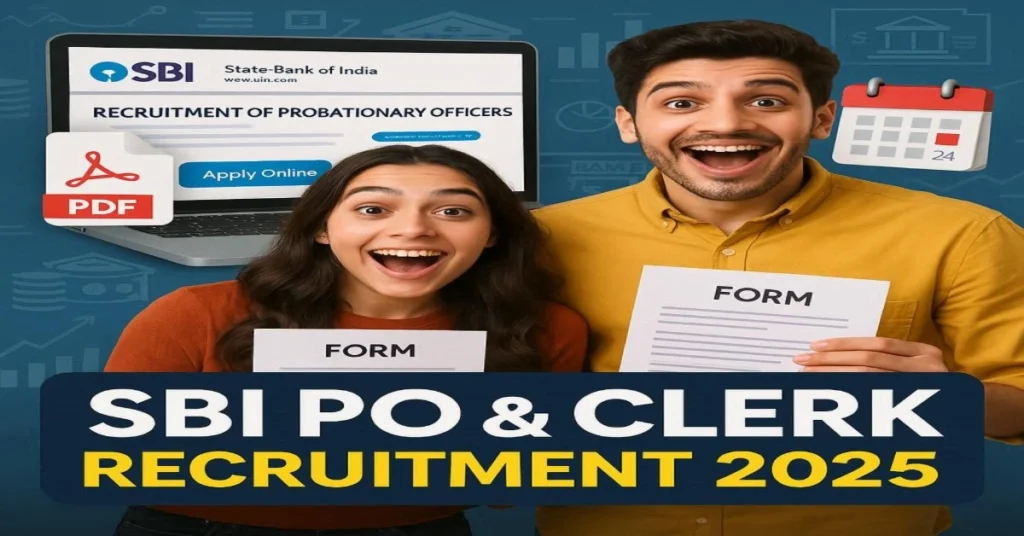 SBI PO & Clerk Recruitment 2025 – Apply Online notification and eligibility details