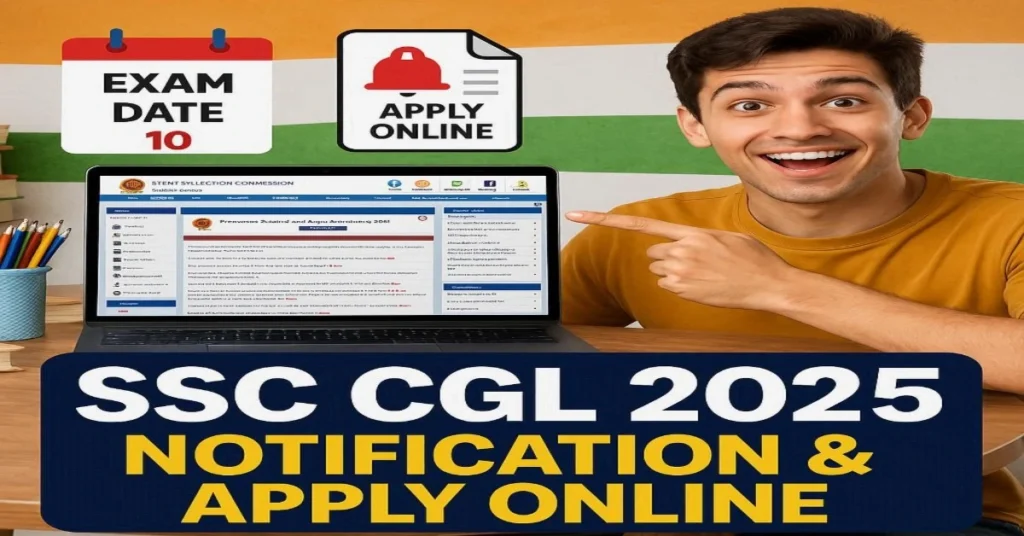 SSC CGL 2025 Notification & Apply Online with exam dates and official PDF