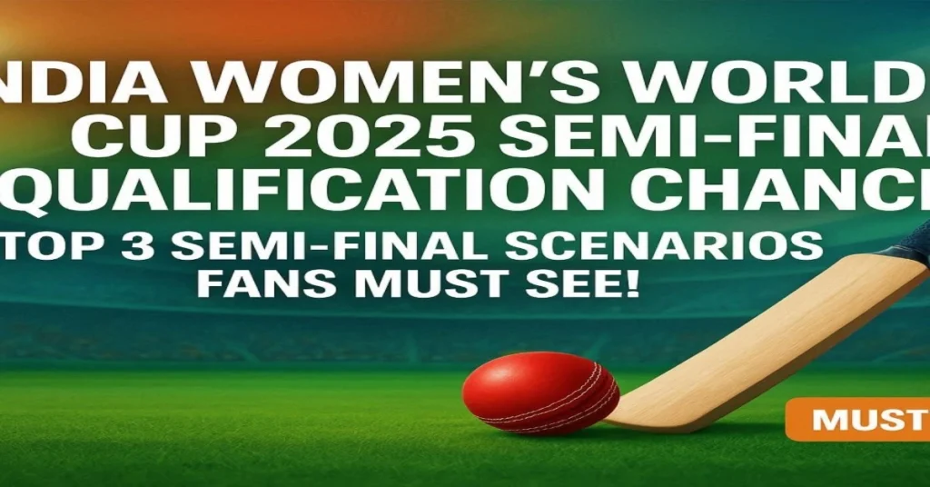 India Women’s World Cup 2025 Semi Final Qualification Thumbnail