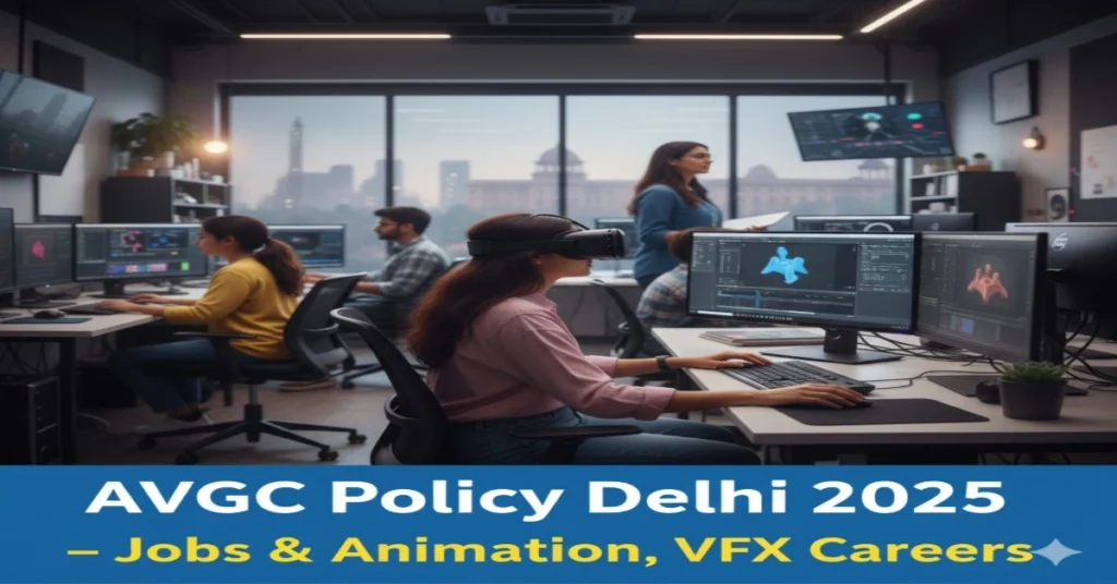 AVGC Policy Delhi 2025 Thumbnail – Jobs & Animation, VFX Careers India