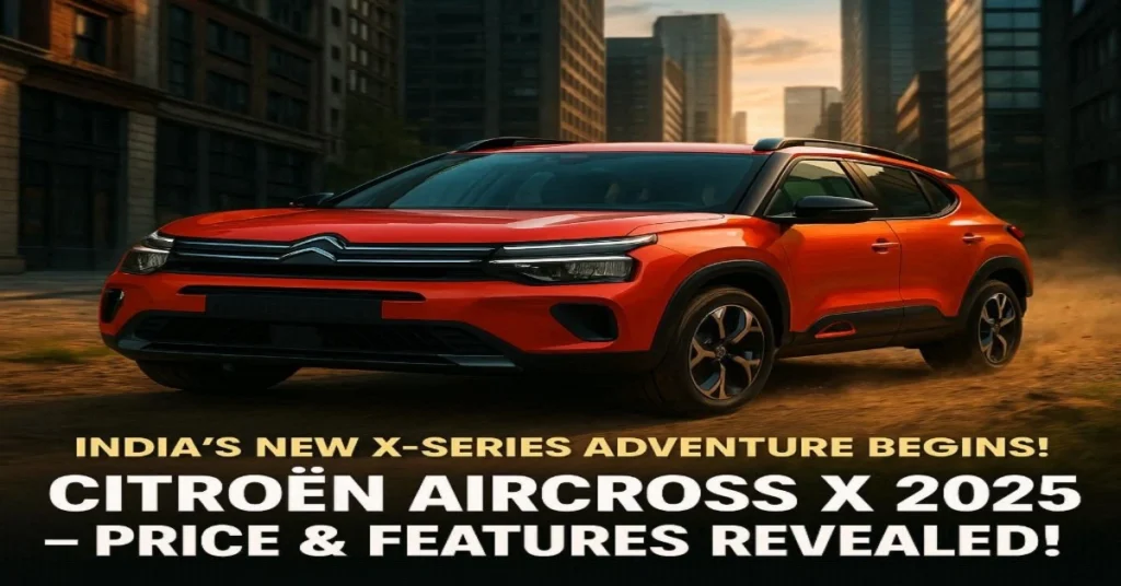 Citroen Aircross X 2025 Launch India Price and Features showcased in stylish SUV design with modern interiors and X-series technology