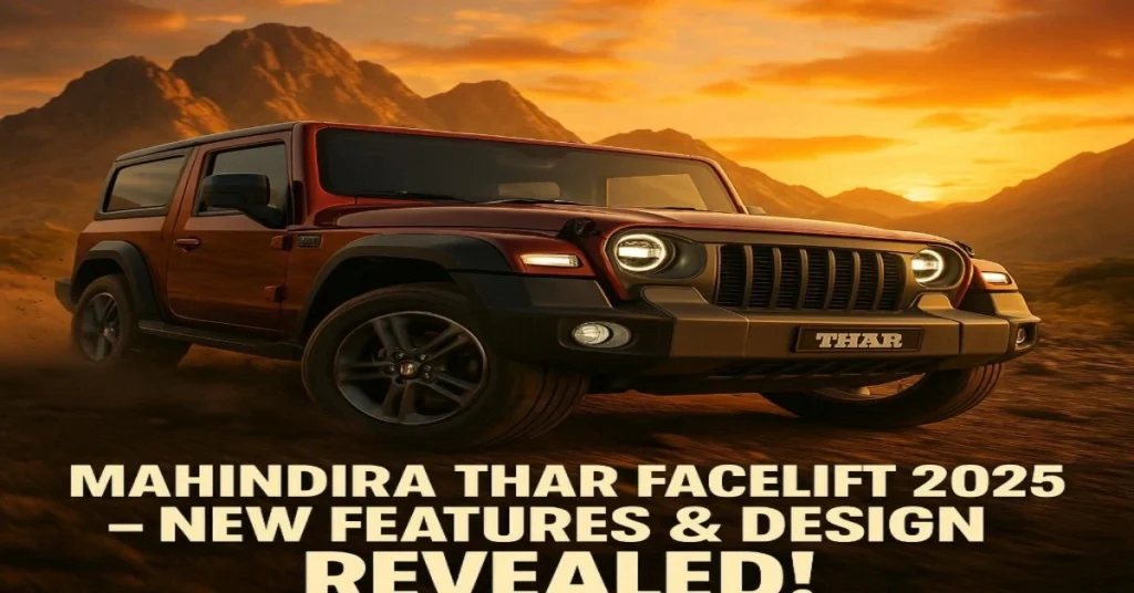 Mahindra Thar Facelift 2025 Launch New Features and Design