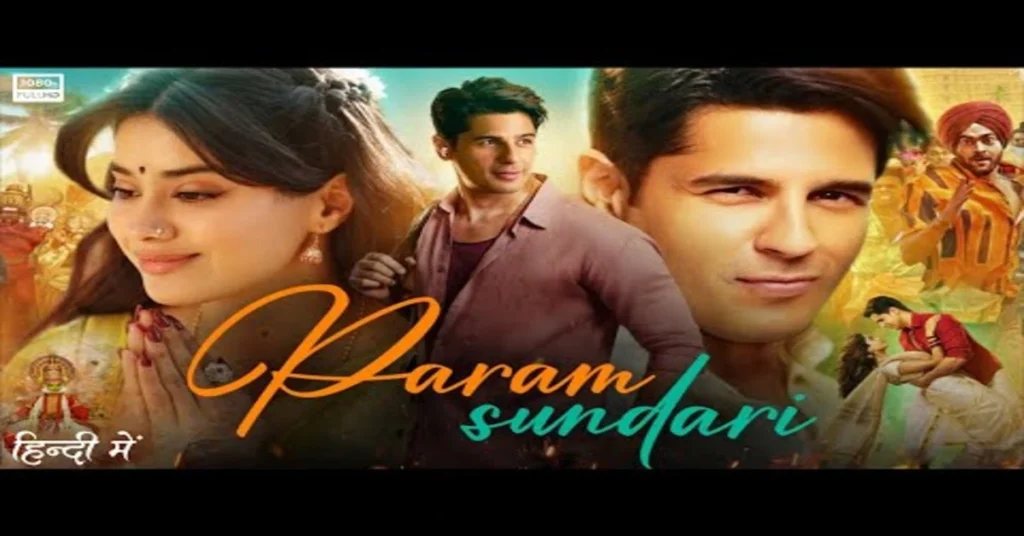 Param Sundari OTT Release Date 2025 – Realistic thumbnail featuring Janhvi Kapoor & Sidharth Malhotra for Netflix streaming